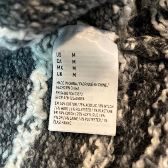 American Eagle Outfitters Fair Isle Nordic Knit Sweater Size Medium Wool Blend - Picture 5 of 8